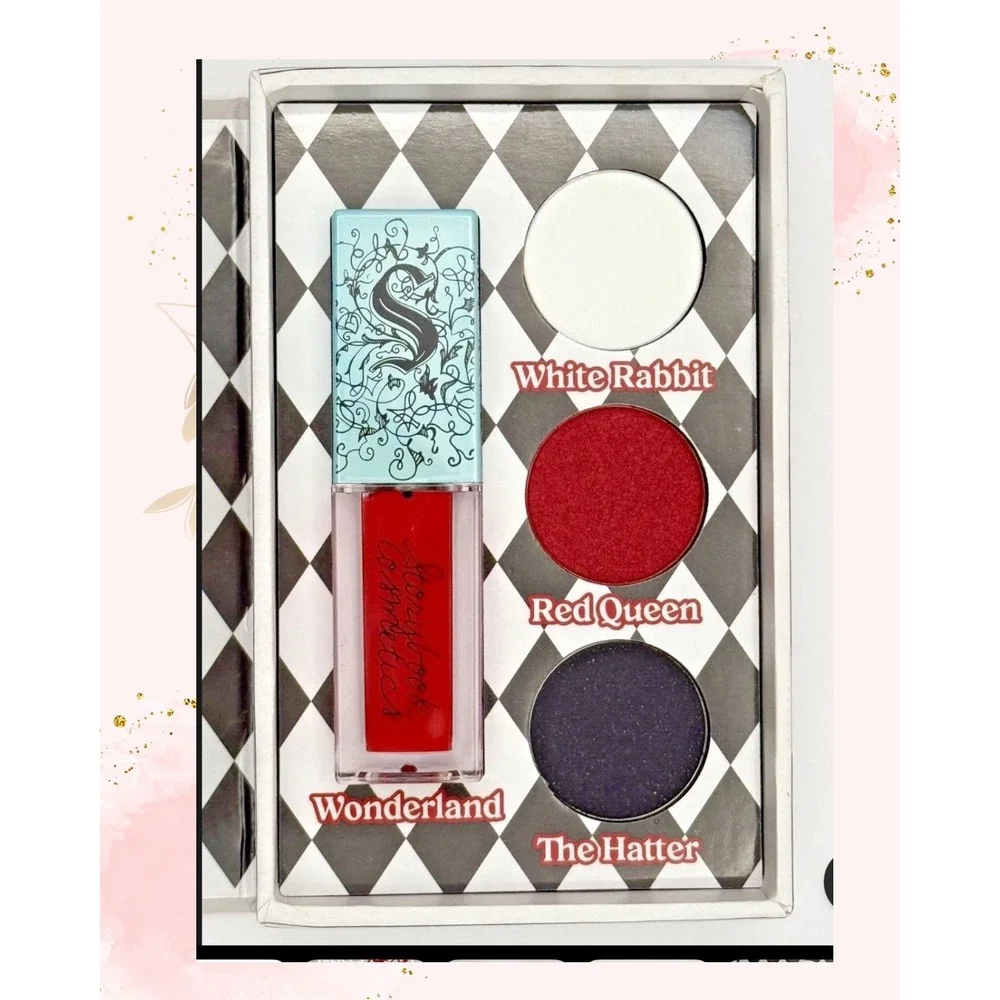 Storybook Cosmetics- Alice in Wonderland Eyeshadow Palette & Liquid Lipstick Set